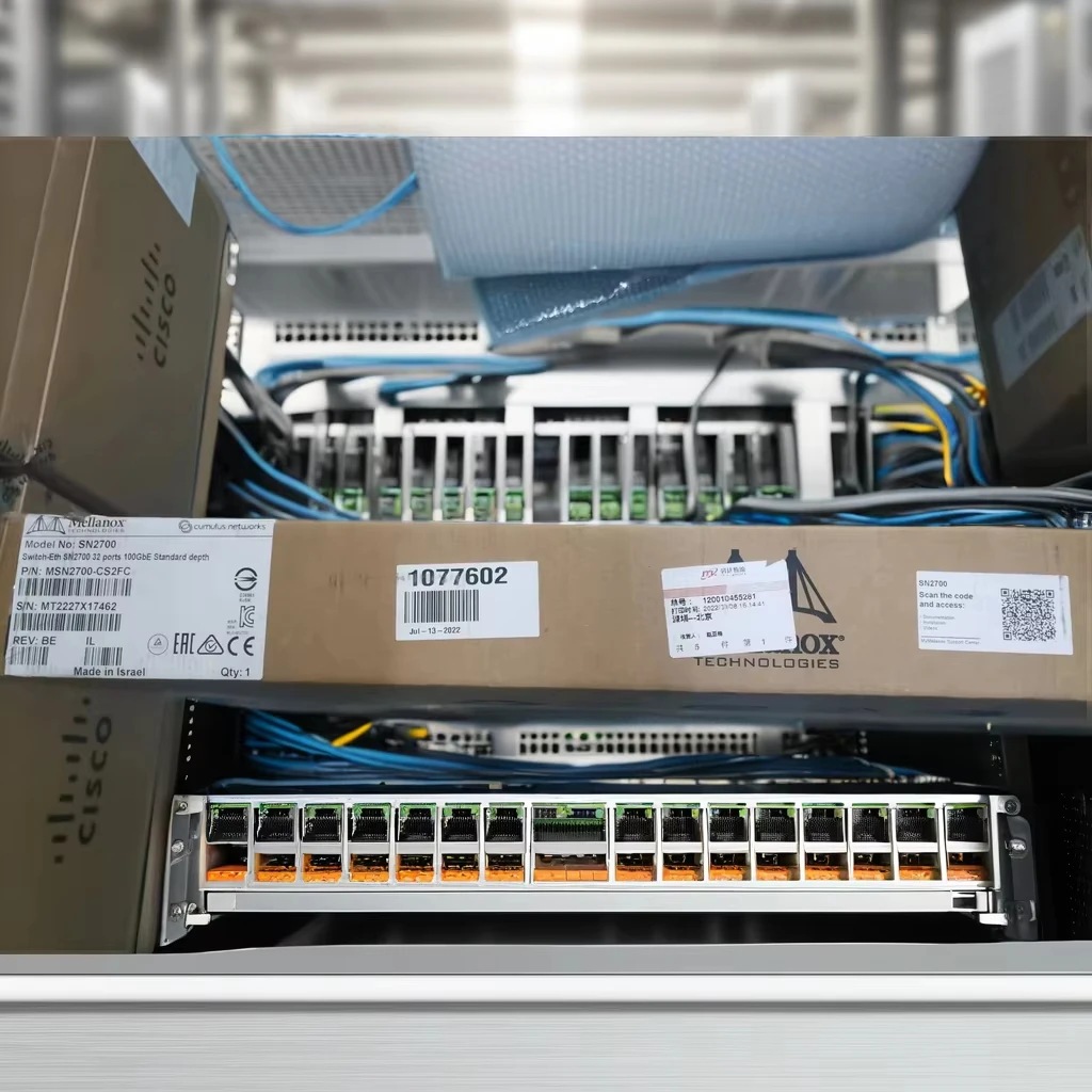 Mellanox MSN2700-CS2FC Open Ethernet Switch Spectrum-Based 100GbE 32-Port QSFP+ Managed and Stackable