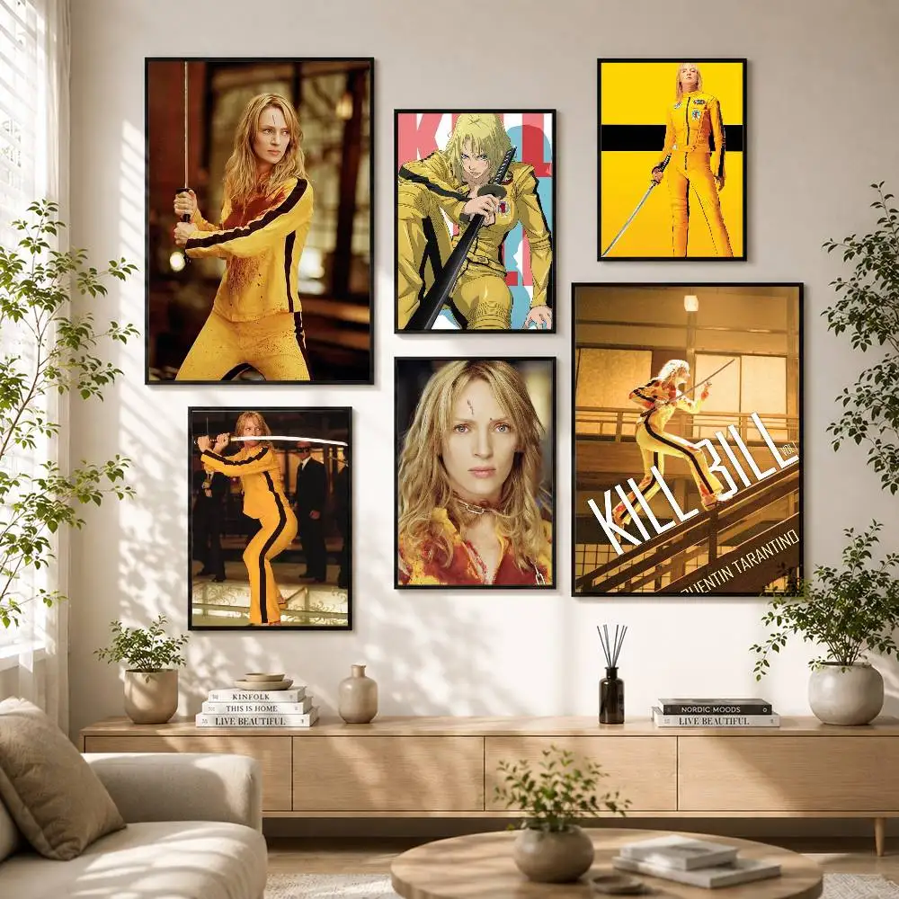 Kill Bill Movie Poster Versatile HD Waterproof Wall Art Self-Adhesive Decor for Any Space Ideal Gift