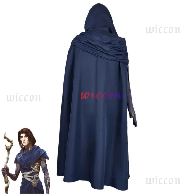 Game LOL Arcane Season 2 Viktor Machine Herald Cosplay Costume Hooded Cloak Robe Glove Wig Adult Man Halloween Christmas Suit