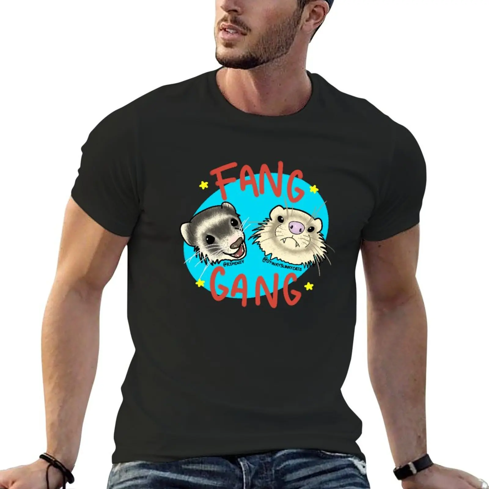 Fang Gang Ferrets T-Shirt cute tops man clothes custom shirt oversized t shirts for men