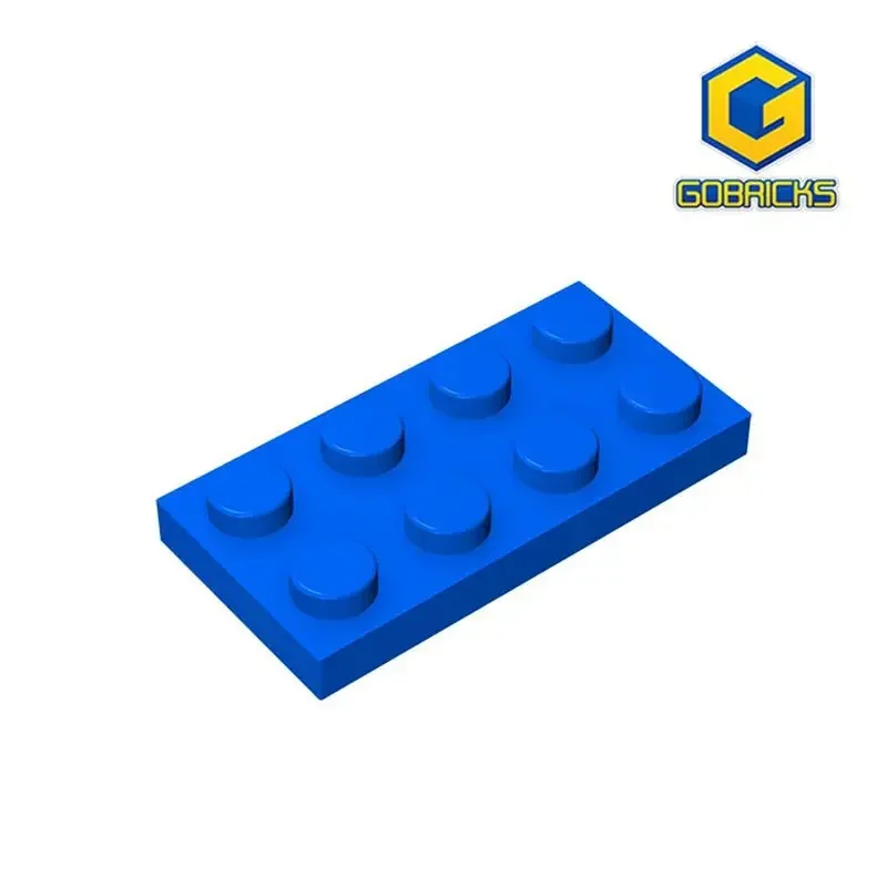 Gobricks-piezas de bloques de construcción para niños, 1 piezas, placa MOC, 2x4, Compatible con 3020 5584, modelo, piezas, ensamblaje, rompecabezas, juguetes de cumpleaños