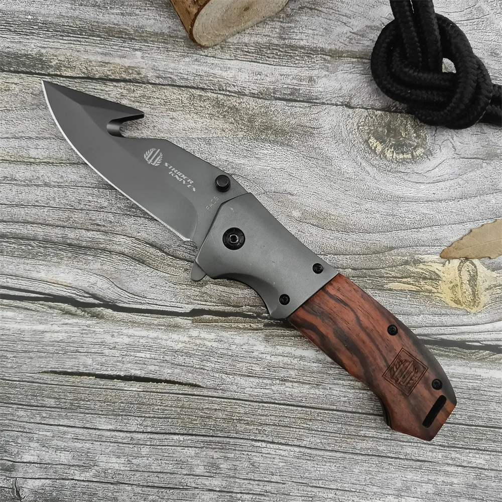 Strider Knives Gut Hook Blade Painted Wood Handles Tolding Pocket Knives Tactical Outdoor Camping EDC Survival Hunting Tools