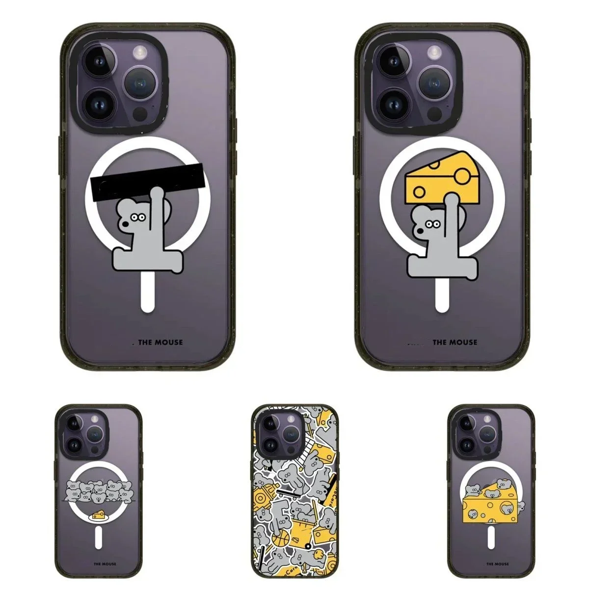 Magsafe Acrylic Cartoon Mouse Cheese Phone Case Cover for iPhone 11 12 13 14 15 Pro Max Case for iPhone 15 ProMax