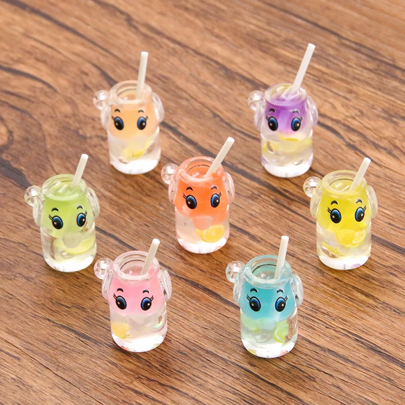 10Pcs 18*29mm 7 Color Elephant Bottle Resin Earring Charms Diy Findings 3D Phone Keychain Bracelets Pendant For Jewelry Making