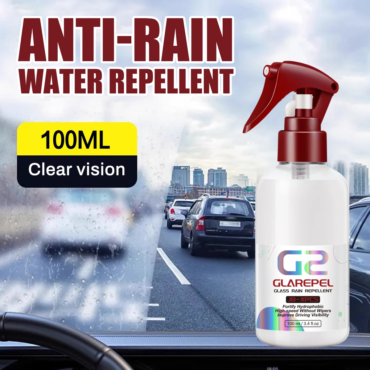 Vetro per Auto Spray antipioggia agente di rivestimento idrorepellente per Auto detergente per vetri antipioggia impermeabile dettaglio per la cura