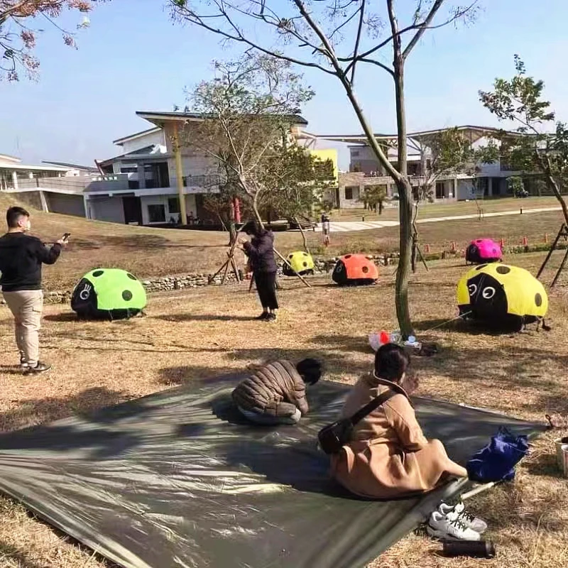 Interesantes pipa de mariquita, pipas suaves para niños, no pueden caminar volar, juguetes al aire libre de nailon ripstop, fábrica de pipas weifang, juegos de playa