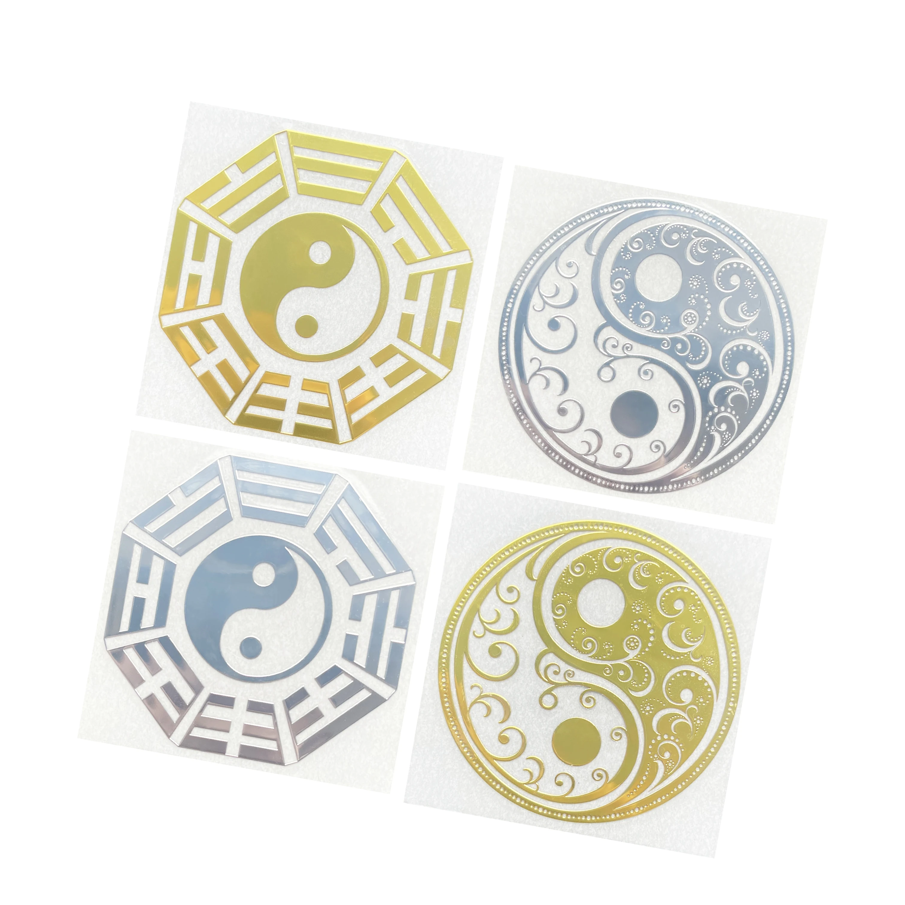 Five elements Yin and Yang Tai Chi Eight diagrams pattern metal stickers mobile phone stickers laptop car stickers decoration