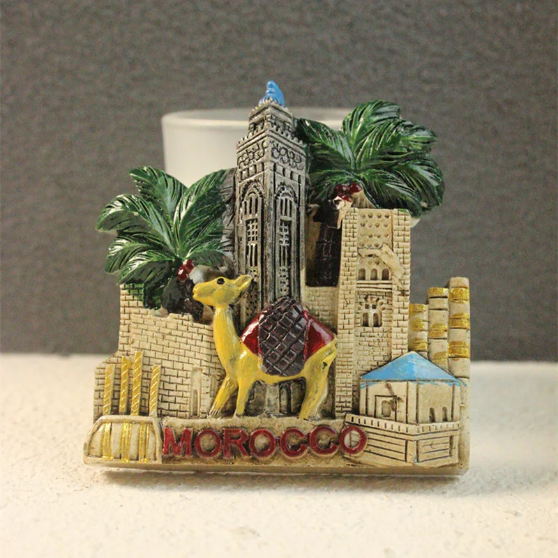 

Casablanca refrigerator magnet, personalized and creative landmark tourism scenery souvenir decoration, powerful magnet