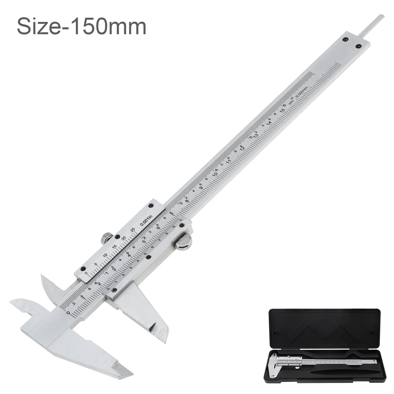 0–150 mm/200 mm/300 mm 0–6 Zoll/8 Zoll/12 Zoll metrischer und imperialer Doppelskala-Messschieber aus Kohlenstoffstahl, 3 Größen optional – Detail 6