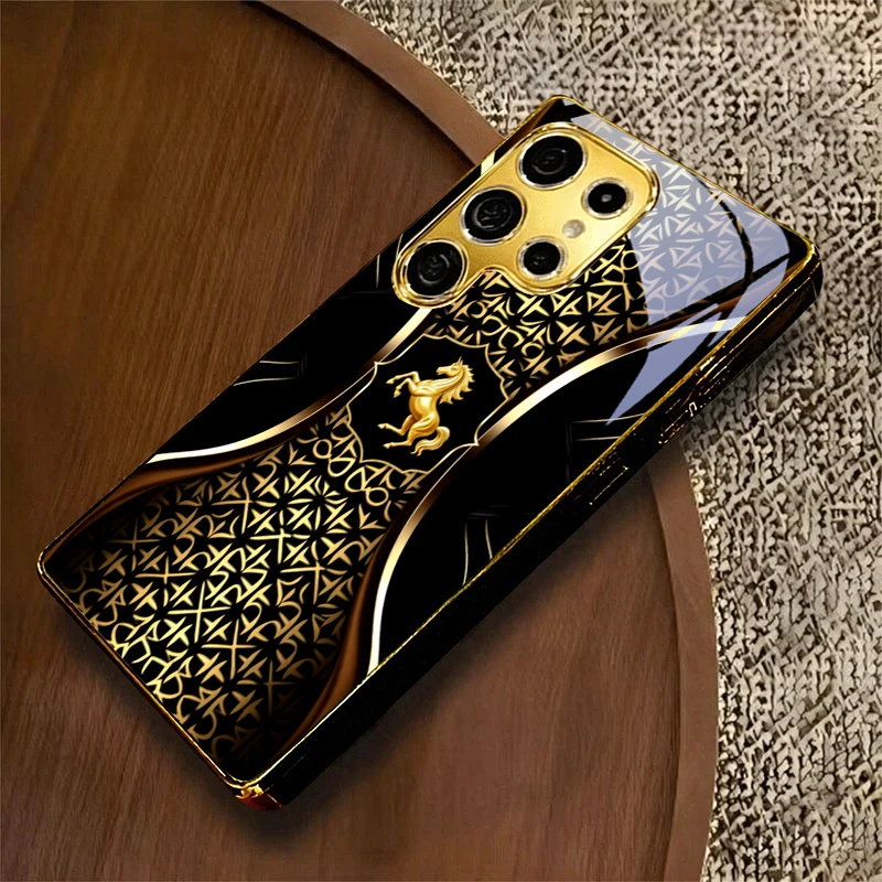 Phone Cases Horse - Vergulde Koninklijke Paarden Telefoonhoes met Elektroplating