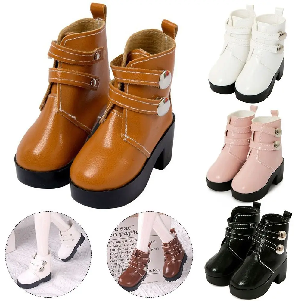 4 Colors PU Leather for 1/6BJD Doll 1/3 Doll Boots Fabric Shoes Doll Wearing Shoes Play House Accessories