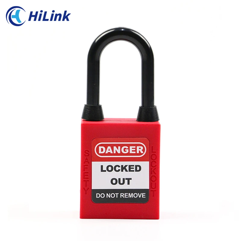 HiLink Industrial LOTO Insulation And Non-conduction Nylon Shackle Dustproof Safety Lockout Padlock