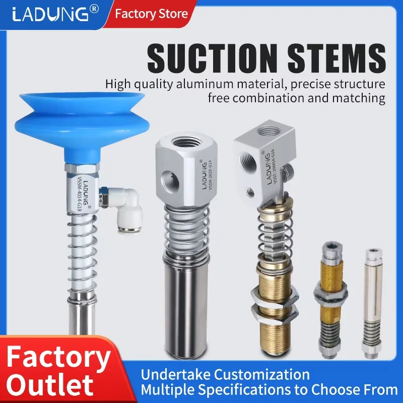 LADUNG Vacuum Suction Cups Component EOAT Industrial Manipulator Vacuum Sucker Silicon Suction Stems Part