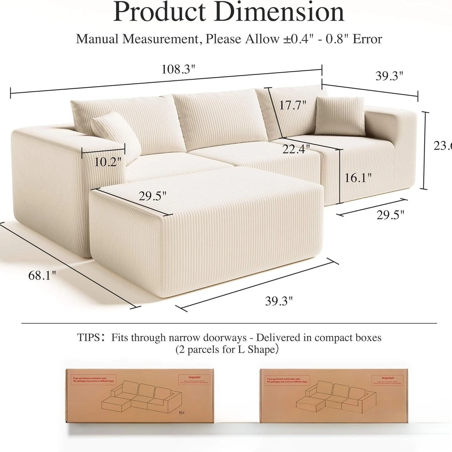Fabric sofa pure sponge cotton linen cloth double triple living room sofa corner sofa multi-function