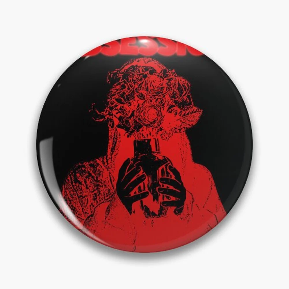 Obsession Movie Pin Holographic Star Heart Pin Brooches Laminated Button Fashion Accessory