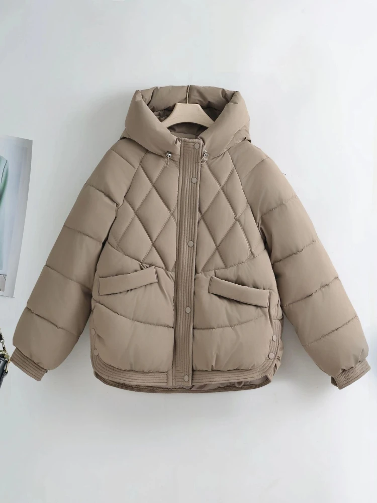 

Winter New Loose Bread Clothing 2025 Korean Thicke Warm Parker Coat Fashion Hooded Cotton-Padded Jacket Women Overcoat
