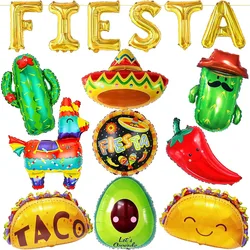 Carnival Party Decoration Set, Big Taco Party Decoration Set - 15 Pack, Fiesta Taco American Camel Cactus Avocado Chili Wide Balloon Suitable for Mexican Party Decoration, Mexican Theme Decoration