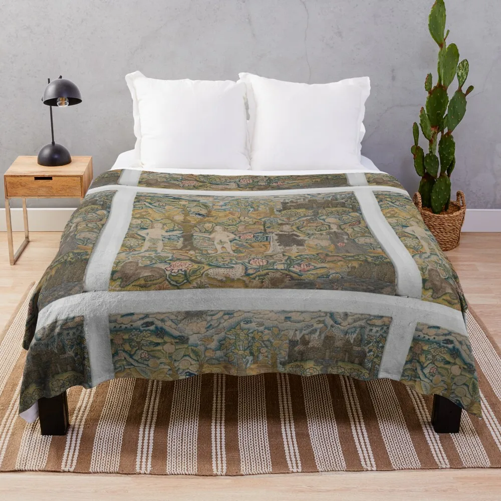 Адам и Ева с Чарльзом I и Анриэтта Мария Плед Мягкие кровати Retros теплые зимние одеяла