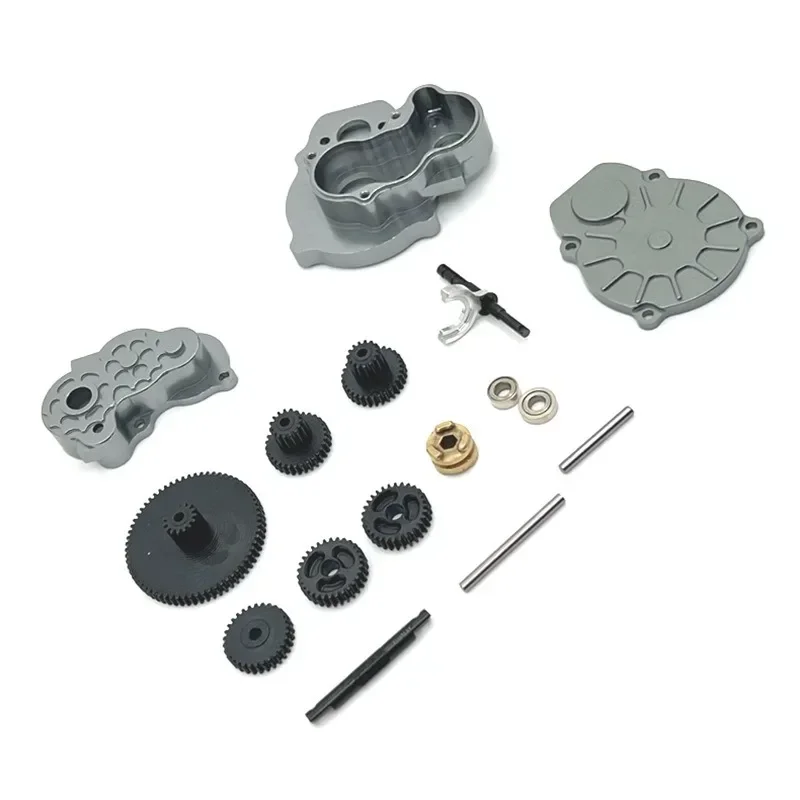 Aluminum Transmission Gear Cover+ Gear kit For FMS 1/24 FCX24 POWER WAGON 1/24 FCX18 Lemur , UNIMOG, K5 BLAZER,MAX SMASHER