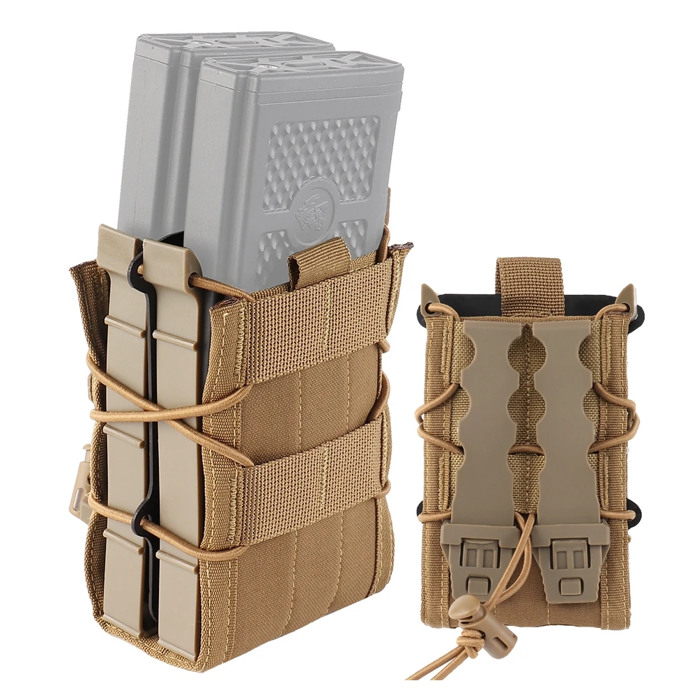 

5.56 Double Magazine Pouch for AK AR M4 AR15 Molle Magazine Bag Rifle Pitol Molle Mag Holster Pouch Hunting Vest Accessories