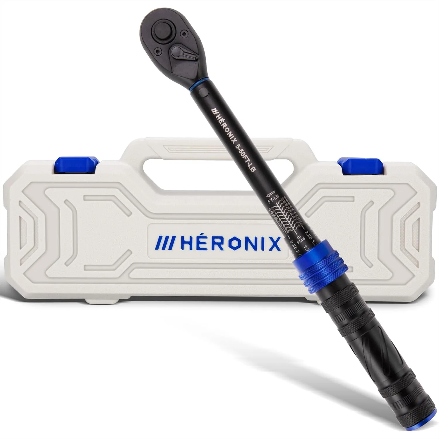 

3/8-Inch Drive Click Torque Wrench 5-50 Ft-Lb 6.8-67.8 Nm ±3% Accuracy Dual Scale 72-Tooth Mini Torque Wrench for Bike Motorcycle Car Spark Plug Maintenance