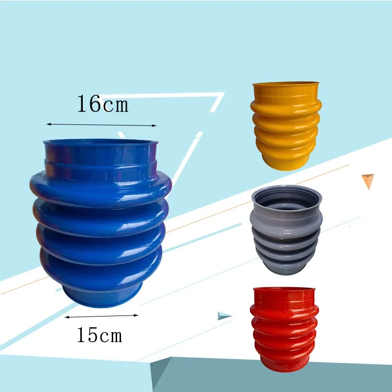 Tamping bellows top bottom inner diameter 160mm 150mm height 230mm Rammer Compactor Tamper rubber bellow PU Jumping Jack trench