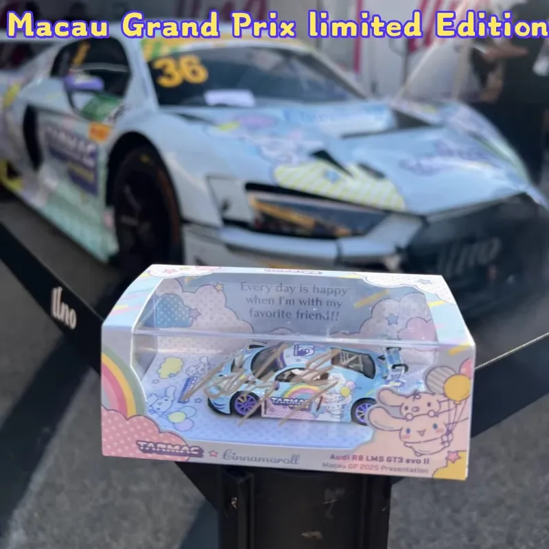 in-stock-tw-1-64-macau-grand-prix-limited-edition-r8-gt3-jade-dog-sanrio-alloy-die-cast-car-model-adult-ornaments-boys'-toys