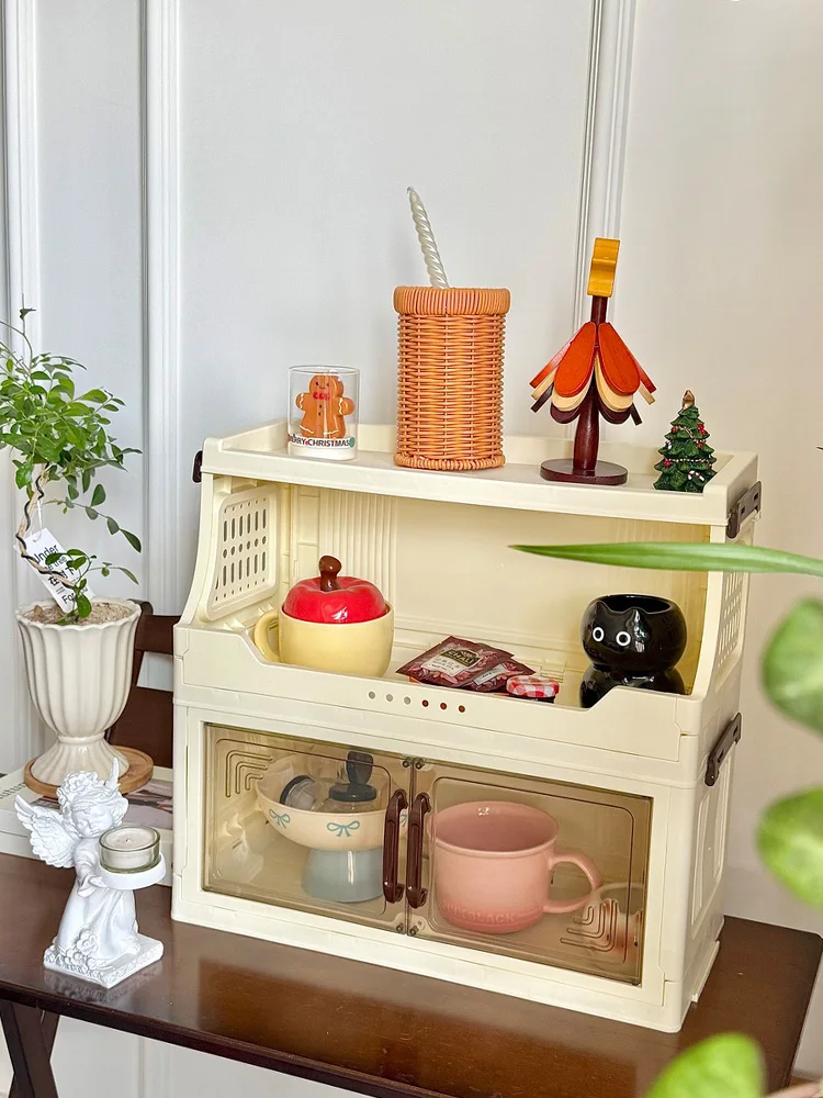 foldable-dustproof-cup-holder-desktop-tea-cup-storage-rack-coffee-mug-organizer-plastic-material-simple-design-kitchen-storage
