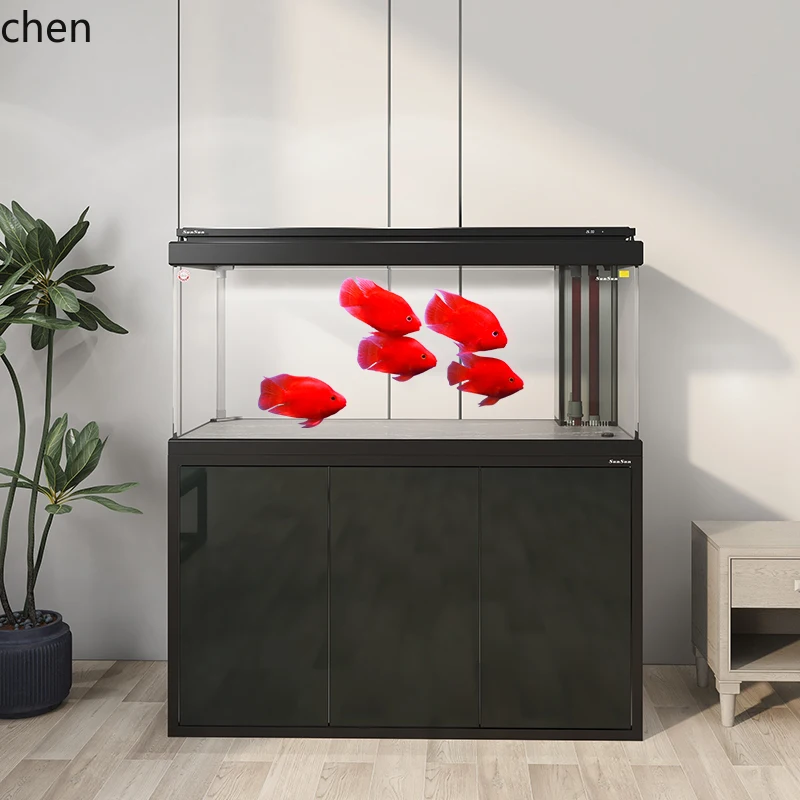 

DSA large ultra-white glass arowana tank living room household ecological bottom filter aquarium