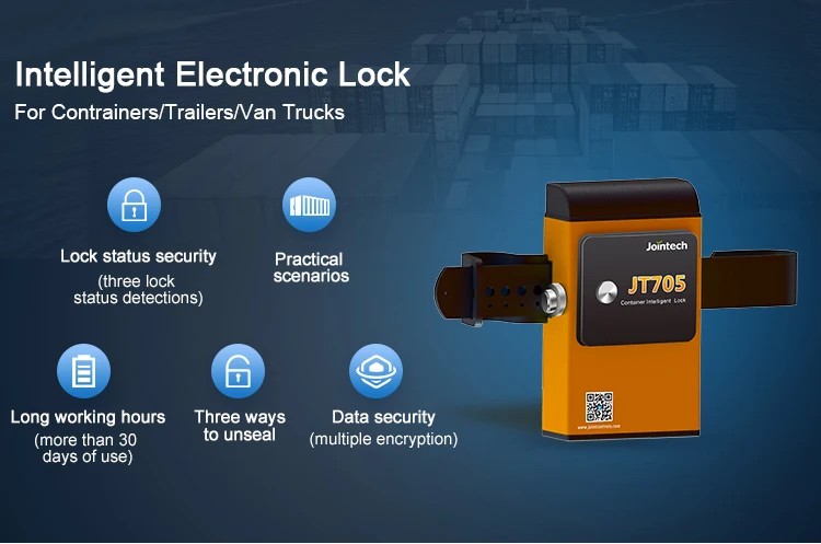 Jointech inteligentna kłódka Gps do monitorowania kontenera morskiego dzwonek do drzwi monitorowania Gps Eseal locking aktywów Rfid