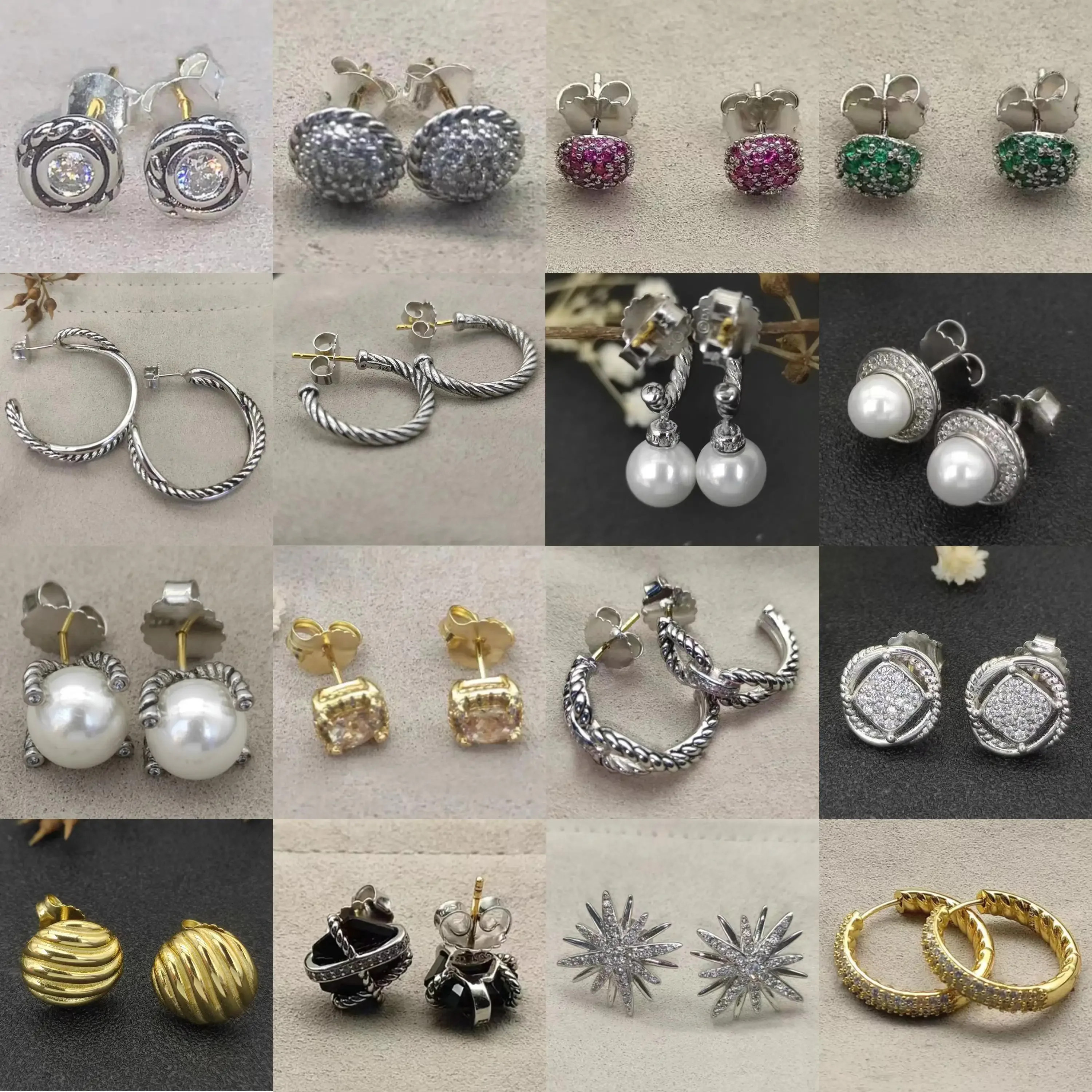 

2024 New Arrival DY Earrings in Gift Boxes and Bags for Fashionable Women and Couples