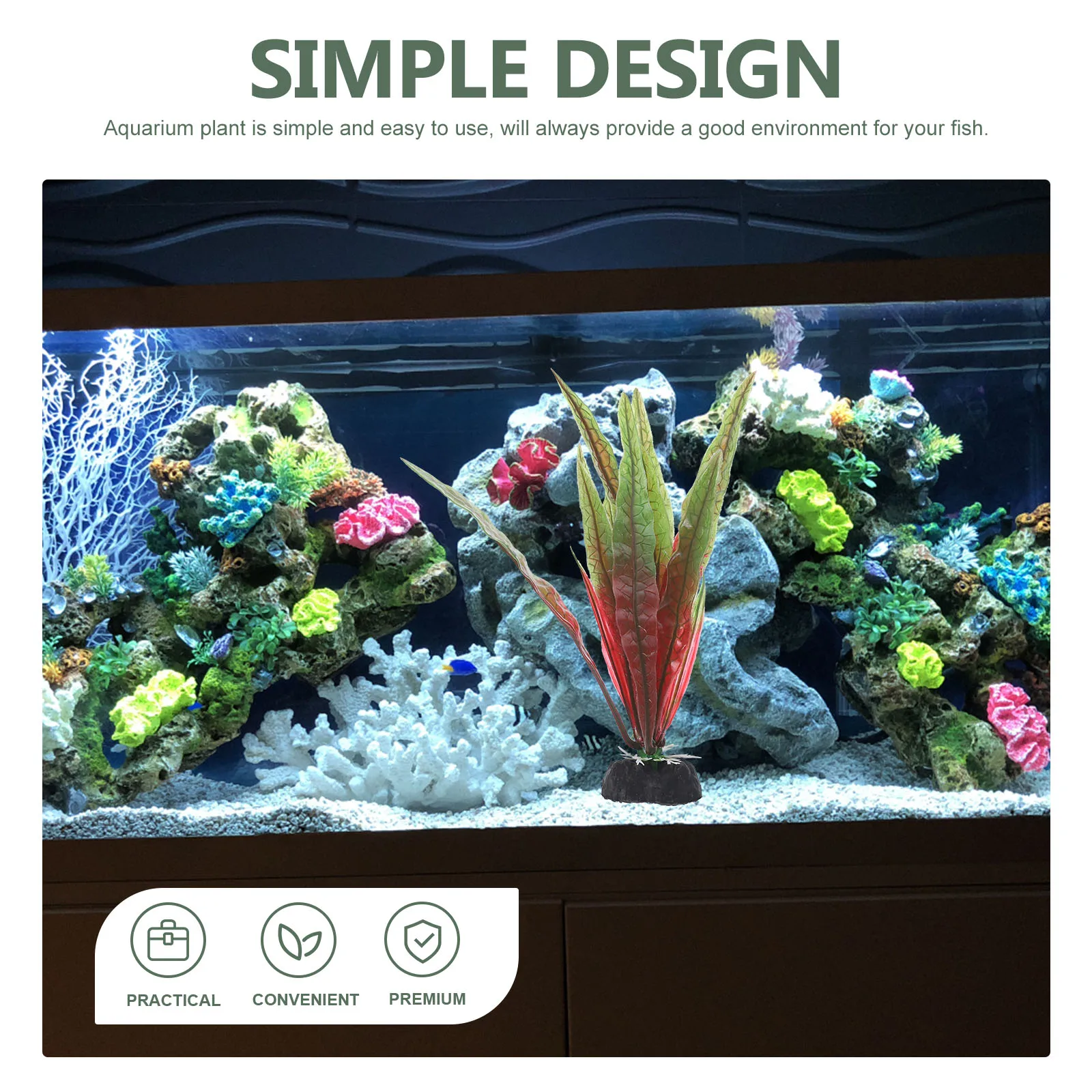 

12Pcs Artificial Seaweed Water Plants Plastic Aquarium Plants Realistic Fish Tank Accessories Plastic Fish Tank Plant Decoration