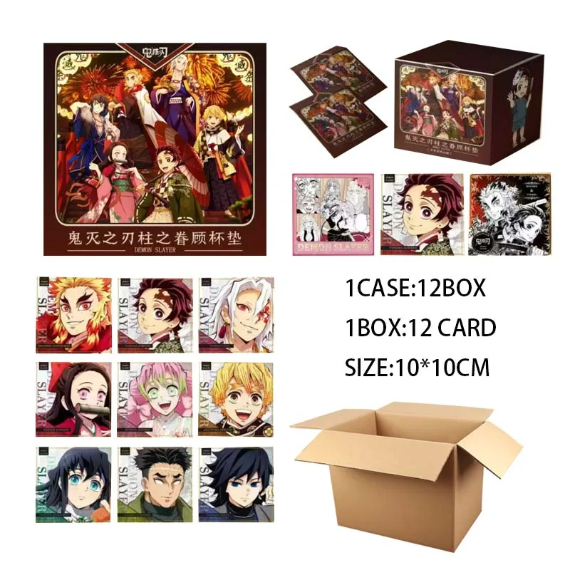 

Wholesales Demon Slayer Collection Card Pili Studio Acrylic Square Card Cute Comics Magazine Focus Playing Booster Box Cards