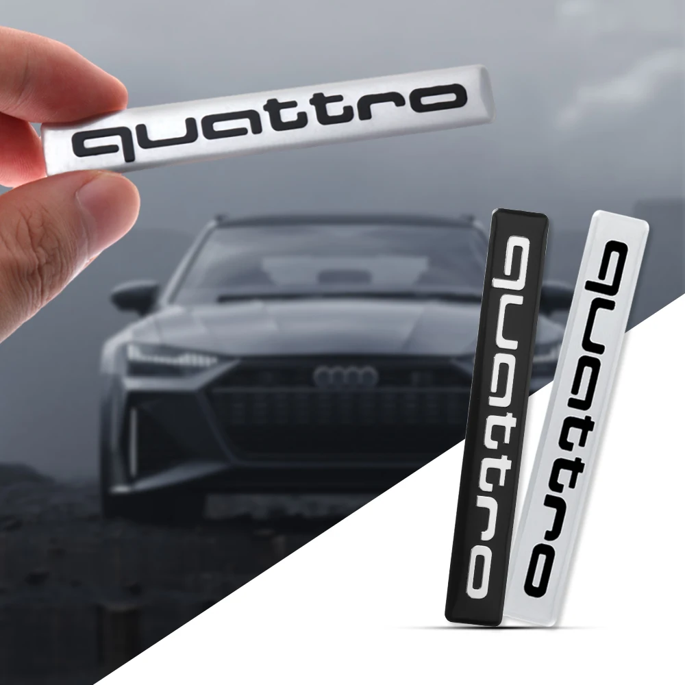 Für Audi Sline S3 S4 S5 S6 S7 RS Q7 Q5 Q3 A4 B8 8P A3 A6 C7 A5 A6L 8V Auto-Styling Quattro Metall-Karosserie Kofferraum Aufkleber Ventilkappe