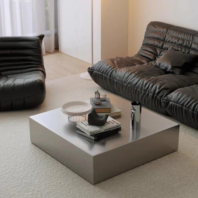 Metal Storage Practical Smooth Coffee Table Creative Polished Classic Functional Coffee Table Mesa Centro Living Room Furniture