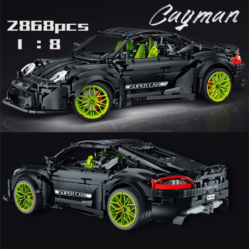 NEW IN STOCK 718 Cayman TurboS Racing  Super Sport Car High-tech Technology MOC Building Blocks Bricks Accessories Toy Porscher