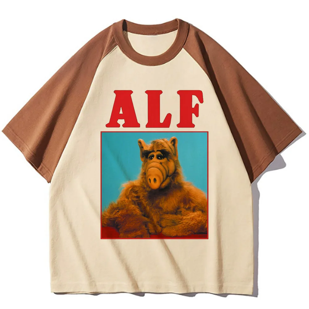 Alf t-shirt women Y2k 80s Breathable Classic University Digital t shirt Retro Gothic 80s korean clothes