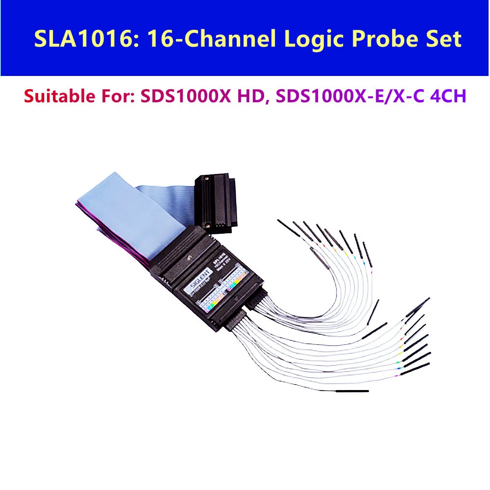 SIGLENT SLA1016 SPL2016 SPL3016 Oscilloscope 16 Channel Logic Analyzer Probe Set SDS1000X Oscilloscope Logic Probe with Software