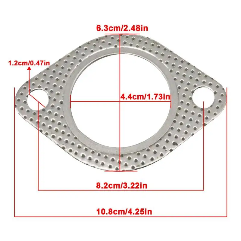 Brida de escape de coche de alta temperatura, junta de escape automática, almohadilla de sellado de repuesto, accesorios de coche reforzados, junta