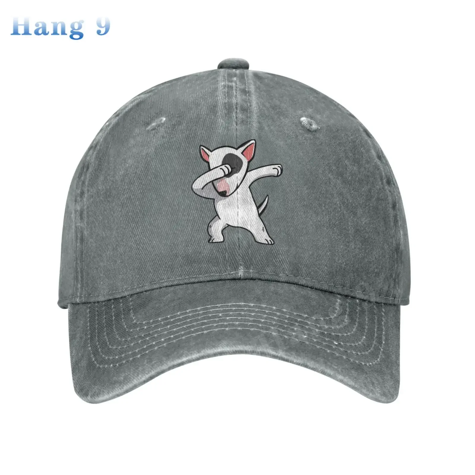 English Bull Terrier Baseball Caps Funny Unisex Soft Casquette Cap Fashion Denim Hat Vintage Adjustable Black