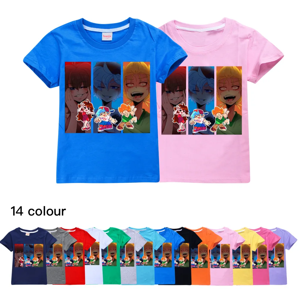 

Friday Night Funkin Printing T-shirt Children Casual Tshirt Toddle Baby Shirt Boys Girl Round Collar Short Sleeve 2-16 Years Tee