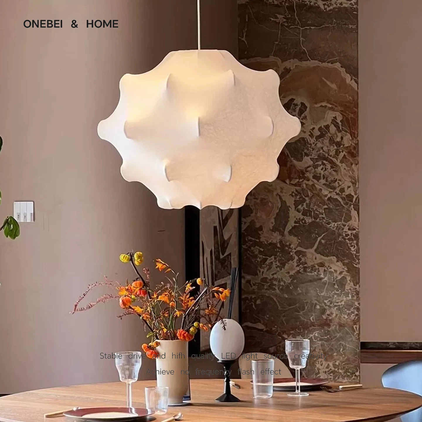 Japanese Lighting Decor - โคมไฟระย้าผ้าไหมสไตล์นอร์ดิกวาบิซาบิ โคมไฟแขวนสไตล์ญี่ปุ่น สำหรับห้องนั่งเล่น ห้องรับประทานอาหาร ห้องน้ำชา โคมไฟตกแต่งบ้านสไตล์เซน
