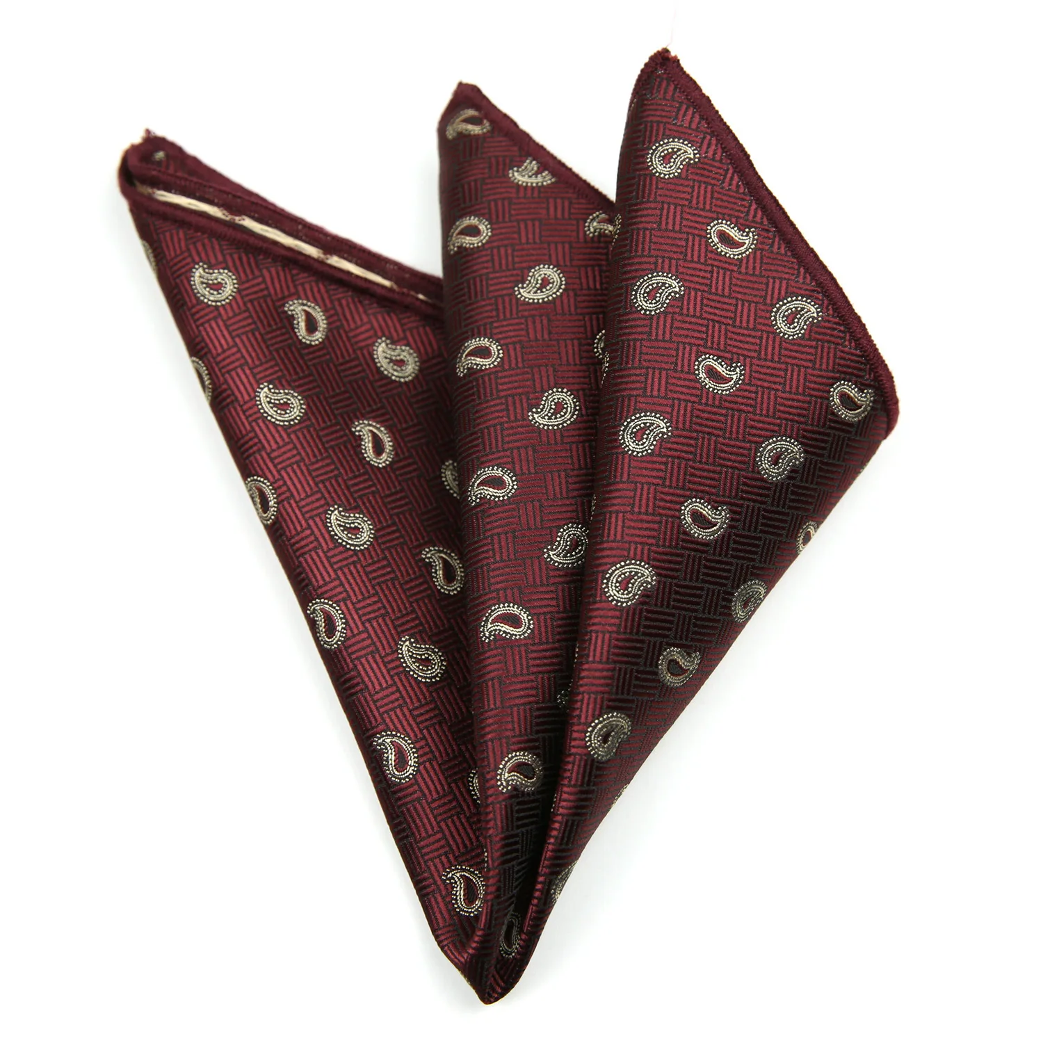 Classic Striped Pocket Square, Green Dots Design