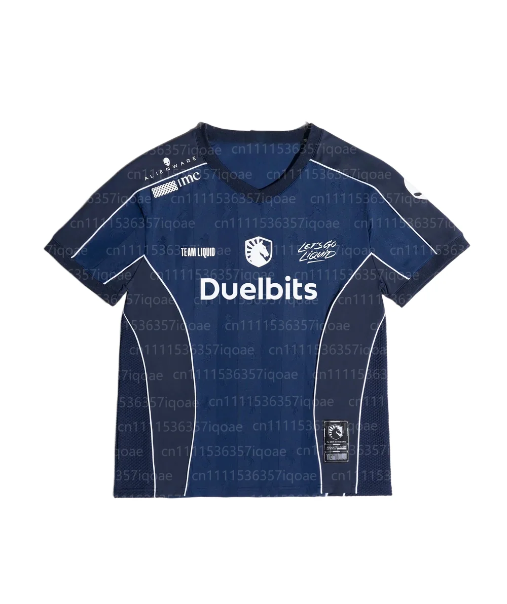 2026 3D V-neck Breathable Short-Sleeved Team Liquid DOTA2 BLAST Slam S6 T-shirt Men's and Women's Shirts Customizable Nickname