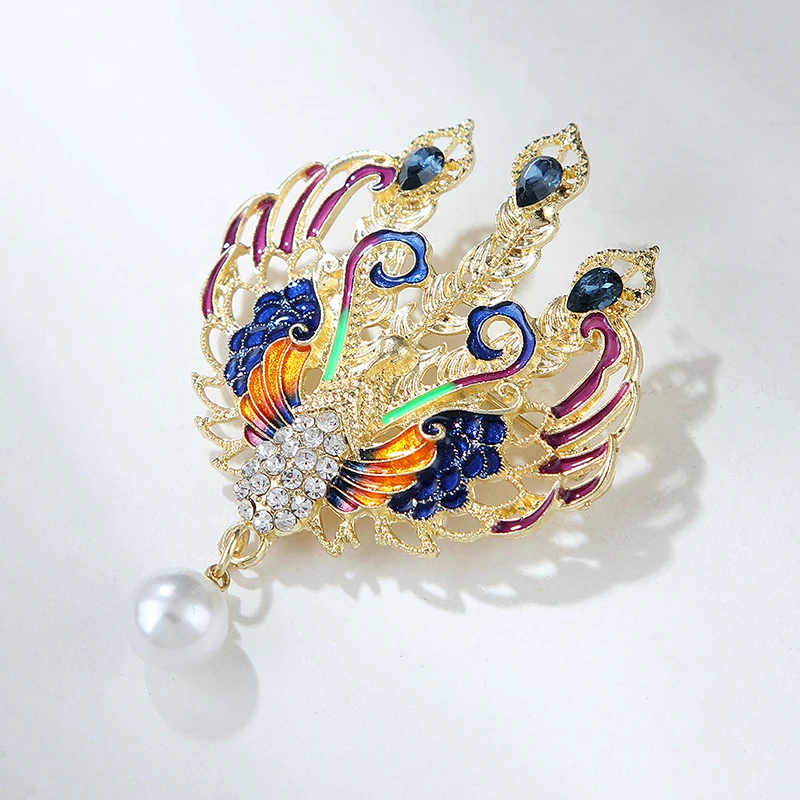 Mode Chinese Stijl Phoenix Parel Broche Voor Vrouwen Kleding Jas Sieraden Accessries Geschenken