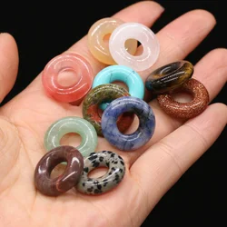 2Pcs Big-Hole Beads Natural Stone Malachite/Rose Quartz Loose Beads For Jewelry Making DIY Earrings Necklace Accessory 6x20mm