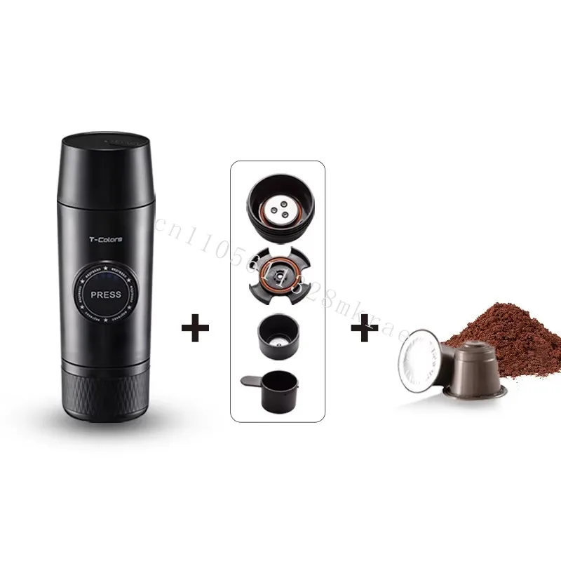 

New compact intelligent mini espresso machine, suitable for travel manual capsule pressure coffee machine