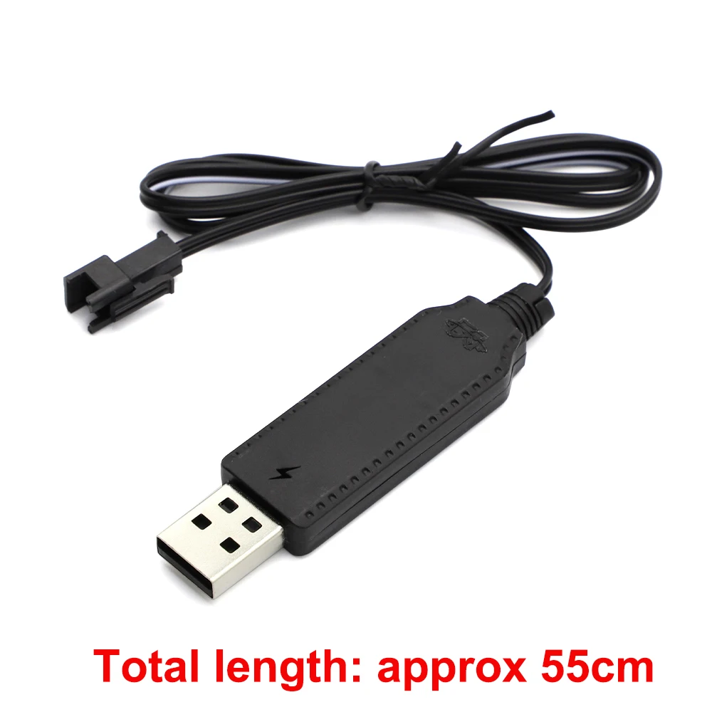 SABIR 3Pcs 3.7V Câble de Chargeur USB Li avec Prise SM-2P, RC Câble de Chargeur de LiPo Batterie, pour NIMH/NICD Batterie (3S) 3.6V, pour Enfant Jouet Voiture RC Bateau Drone Avions RC