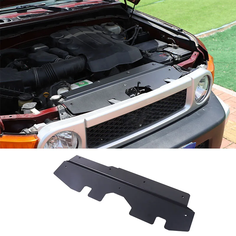 For Toyota FJ Road Cruiser 2007-2021 Aluminum alloy Black cabin lock dust plate Engine cover lock protection plate (change type)