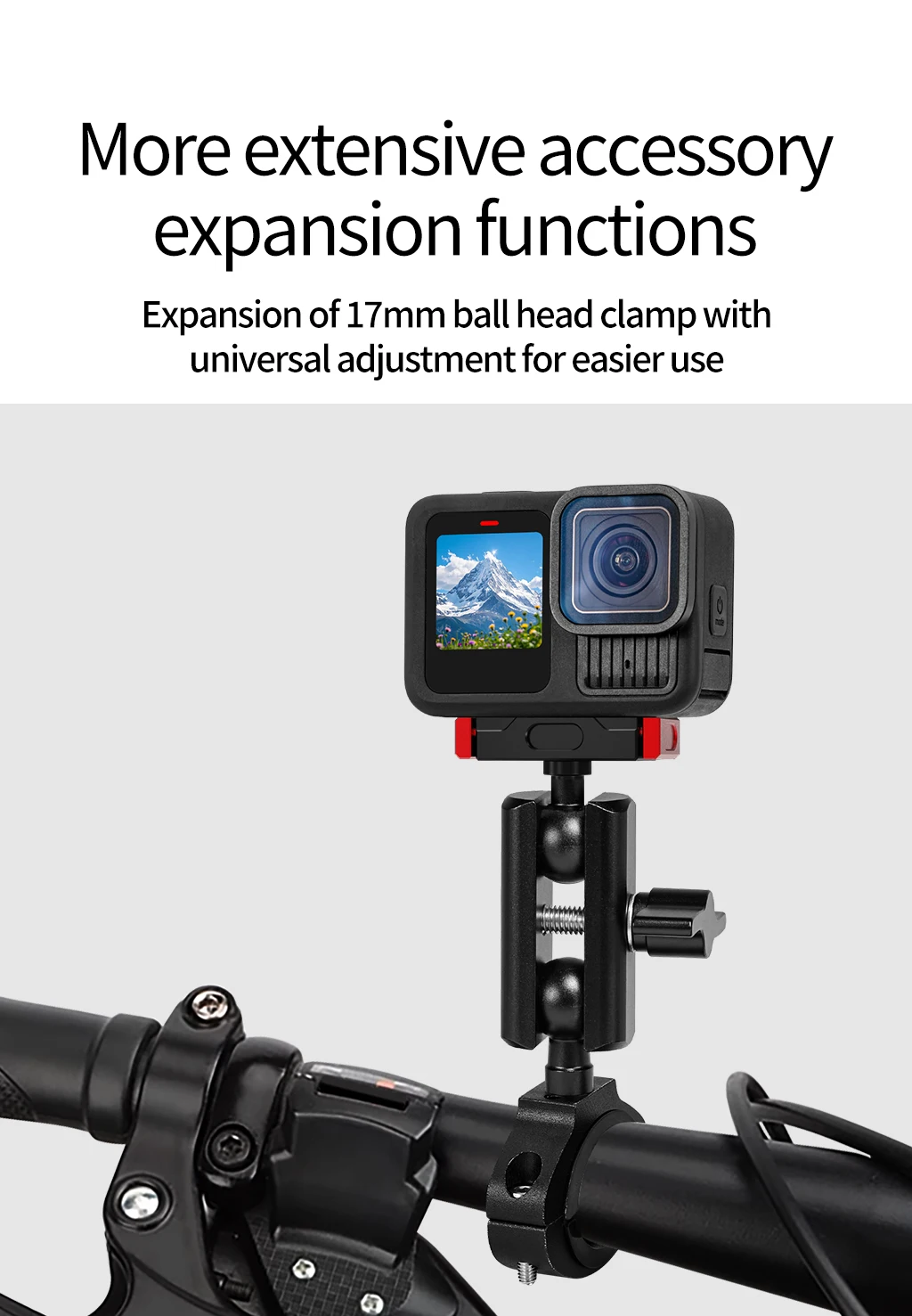 Für GoPro Ersatz-Magnetfuß-Kit, Aluminium, Schnellspanner, 360° ° Dämpfende Stativhalterung für Hero 12/11/10/9/8 Max Action-Kamera – Detail 16